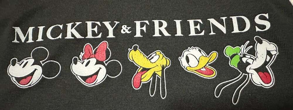 Disney Mickey & Friends Graphic Ringer Crop Tank Top Black Size Small - Picture 3 of 3